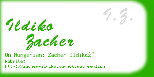 ildiko zacher business card